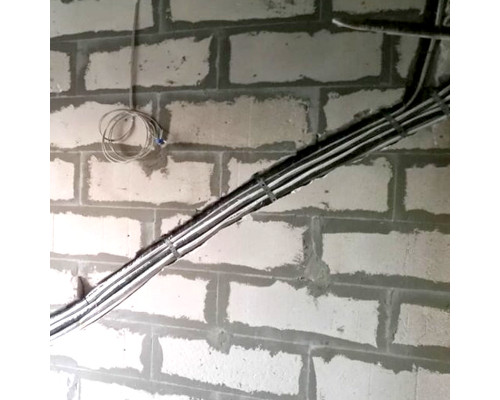 Штробление стены под нишу для дренажной помпы MDV 150х70 мм. (Пеноблок/газобетон)
